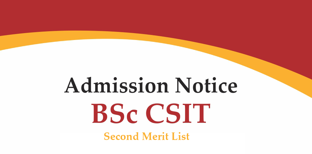 Admission Notice - BSc CSIT 2023